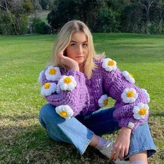 Kawai Floral Sweaters - Label Frenesi Fashion