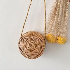 Kawai Round Wooden Bag - Label Frenesi Fashion