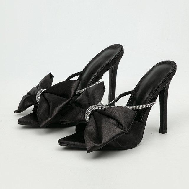 Kimberly Bow High Heels - Label Frenesi Fashion