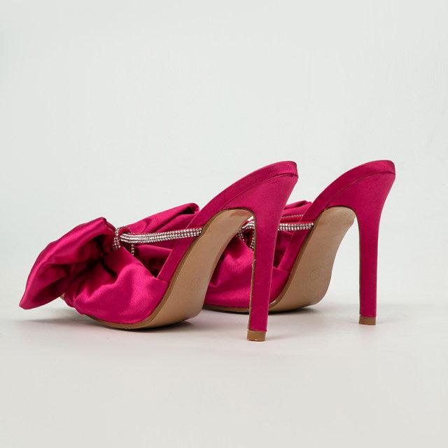 Kimberly Bow High Heels - Label Frenesi Fashion