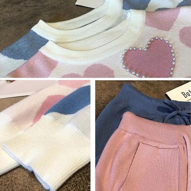 Knitted Heart Embellish Sets - Label Frenesi Fashion