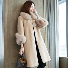 Lee Fur Woolen Coat - Label Frenesi Fashion