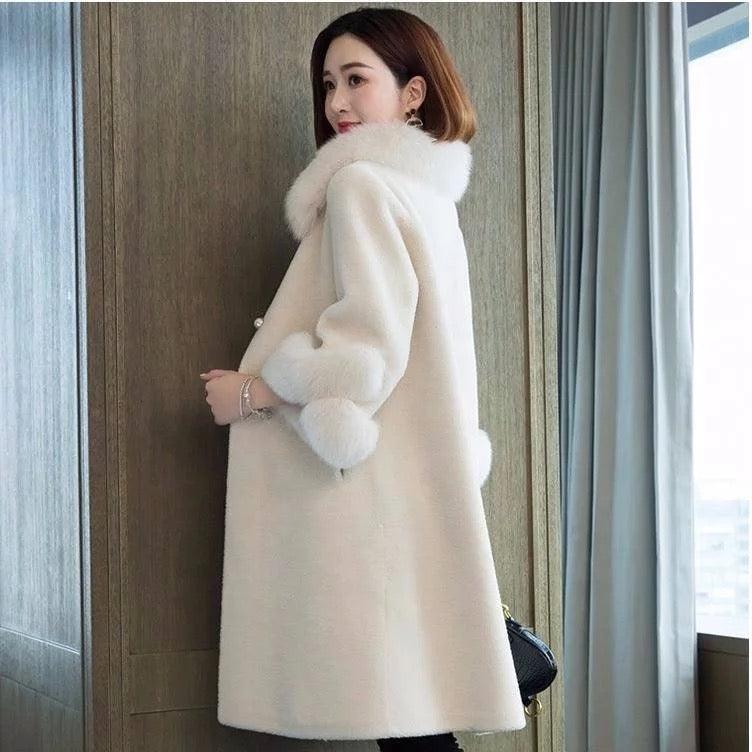 Lee Fur Woolen Coat - Label Frenesi Fashion