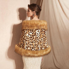 Leopard Fur Cape - Label Frenesi Fashion