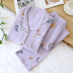 Lilac Cotton Nightsuit - Label Frenesi Fashion