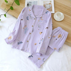 Lilac Cotton Nightsuit - Label Frenesi Fashion