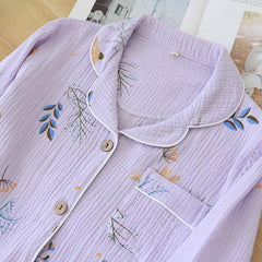 Lilac Cotton Nightsuit - Label Frenesi Fashion