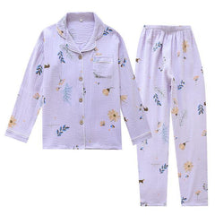 Lilac Cotton Nightsuit - Label Frenesi Fashion