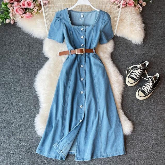 Litt Denim Dress - Label Frenesi Fashion