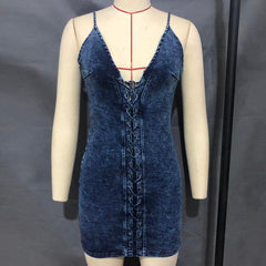 Loca Denim Dress - Label Frenesi Fashion