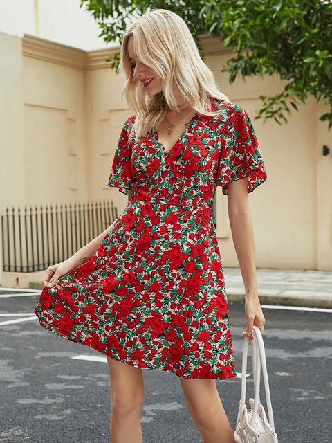 Lori Floral Dress - Label Frenesi Fashion