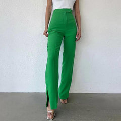 Luna Slit Pants - Label Frenesi Fashion