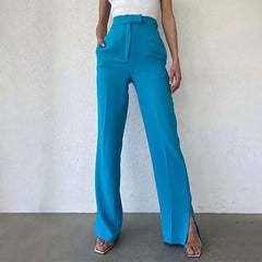 Luna Slit Pants - Label Frenesi Fashion
