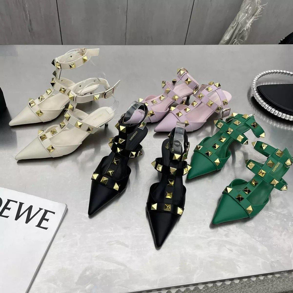 Luxé Rivet Heels - Label Frenesi Fashion