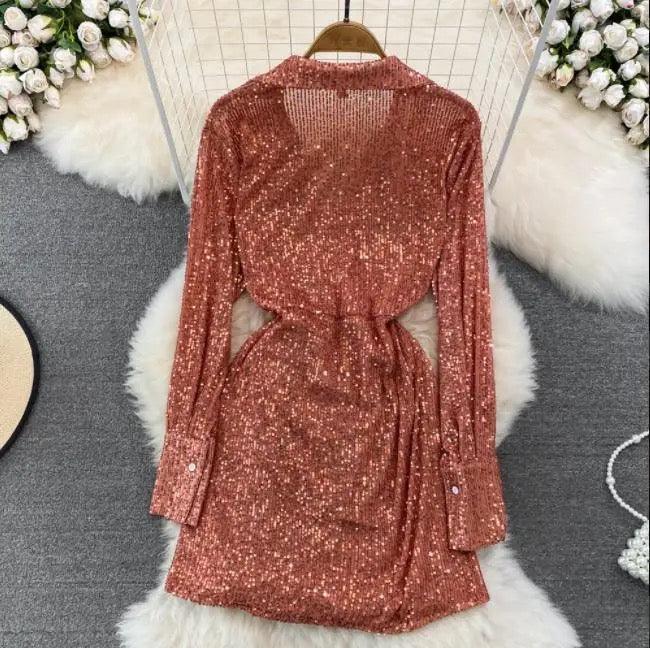 Marilyn Sequin Dress - Label Frenesi Fashion