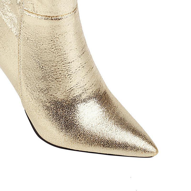 Metallic High Boots - Label Frenesi Fashion