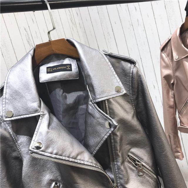 Metallic PU leather Jackets - Label Frenesi Fashion