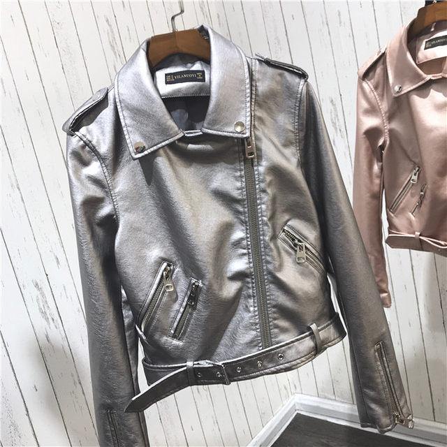 Metallic PU leather Jackets - Label Frenesi Fashion