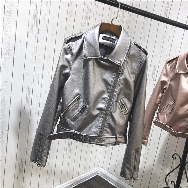 Metallic PU leather Jackets - Label Frenesi Fashion