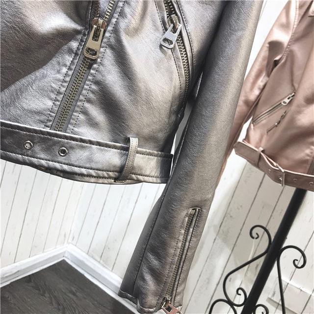 Metallic PU leather Jackets - Label Frenesi Fashion