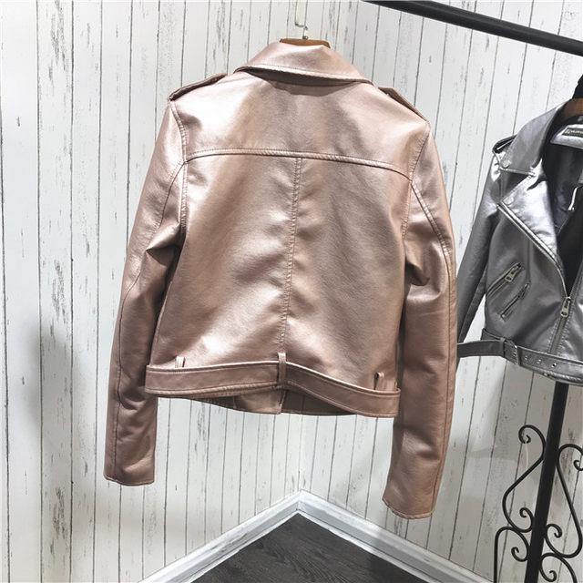 Metallic PU leather Jackets - Label Frenesi Fashion