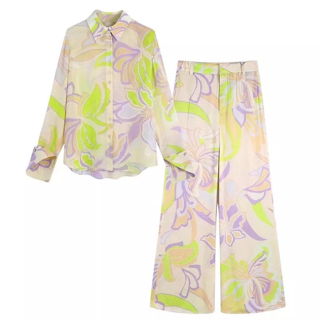 Noah Printed Summer Co-ord - Label Frenesi Fashion