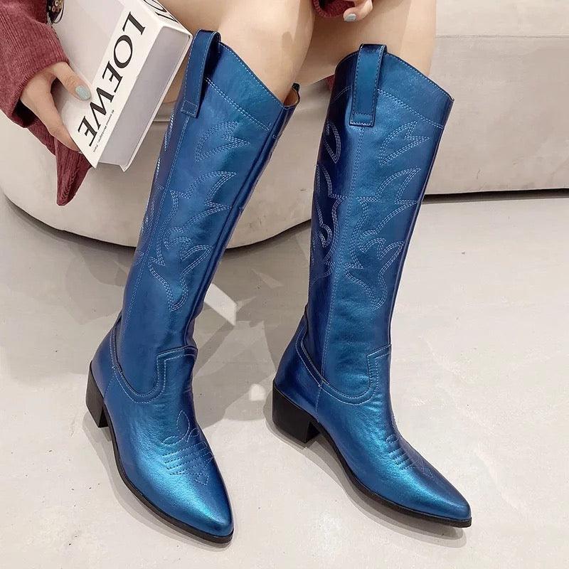 Ola Metallic Boots - Label Frenesi Fashion