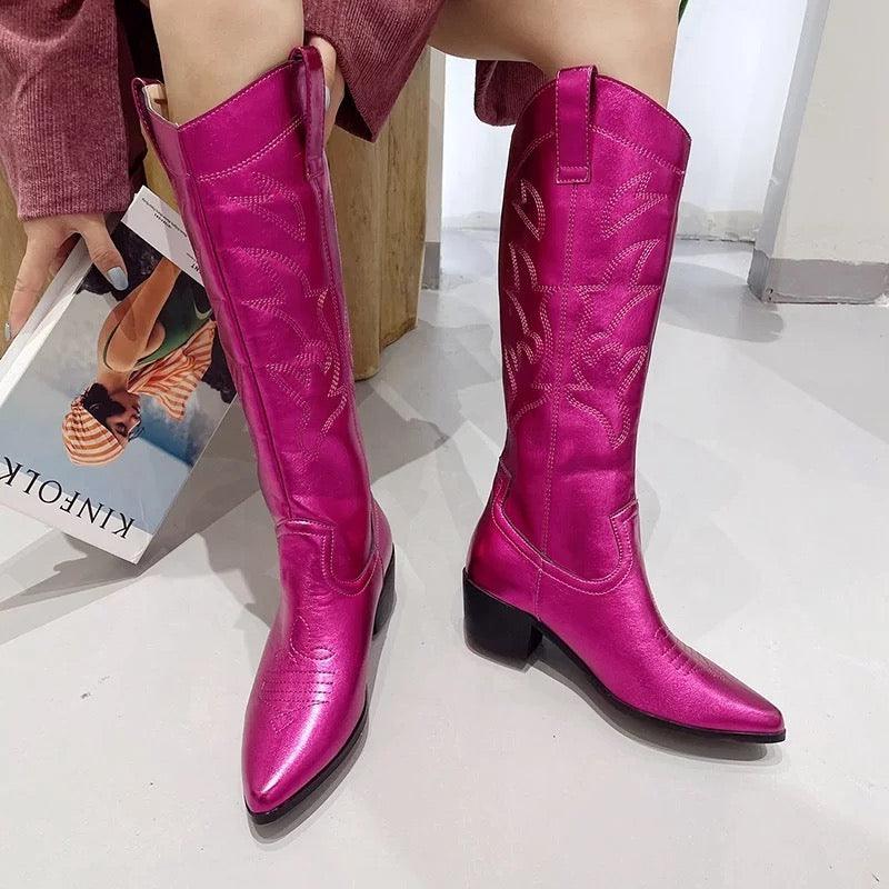 Ola Metallic Boots - Label Frenesi Fashion