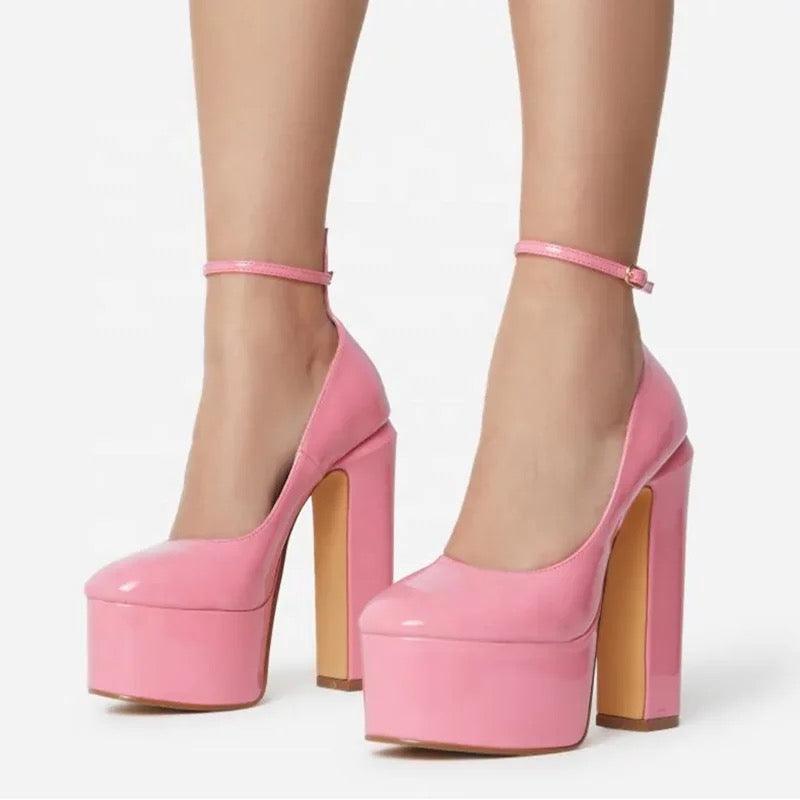 Patent Candy Platform Heels - Label Frenesi Fashion