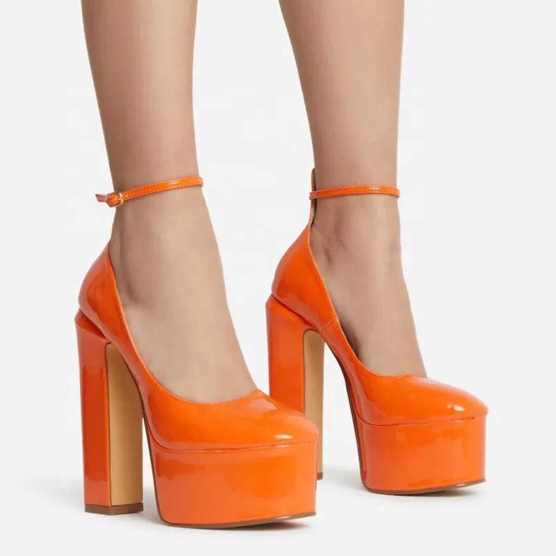 Patent Candy Platform Heels - Label Frenesi Fashion