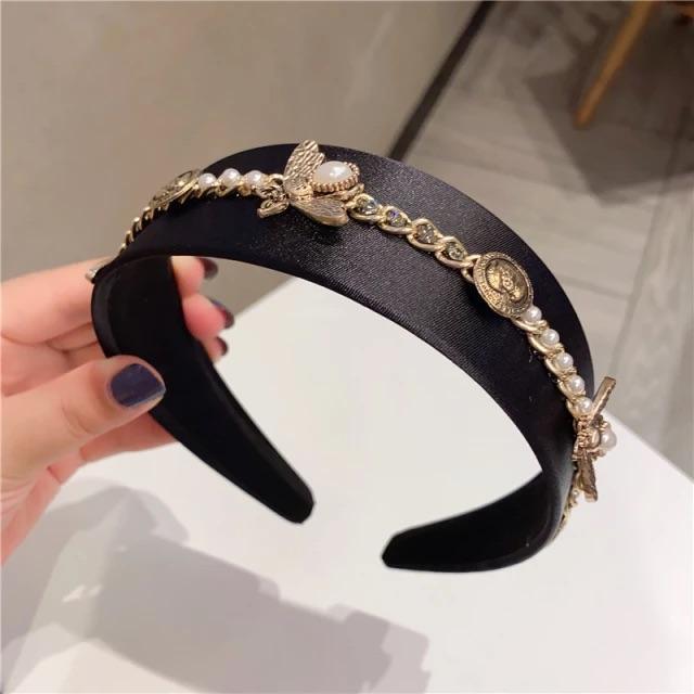 Pearl Bee Embellished Headband - Label Frenesi Fashion