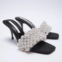 Pearl Heels - Label Frenesi Fashion