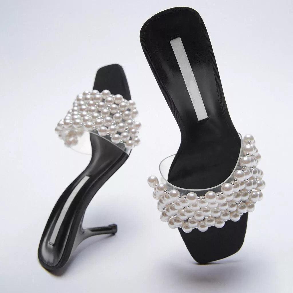 Pearl Heels - Label Frenesi Fashion