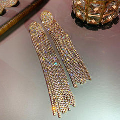 Rhinestone Drop Earrings - Label Frenesi Fashion