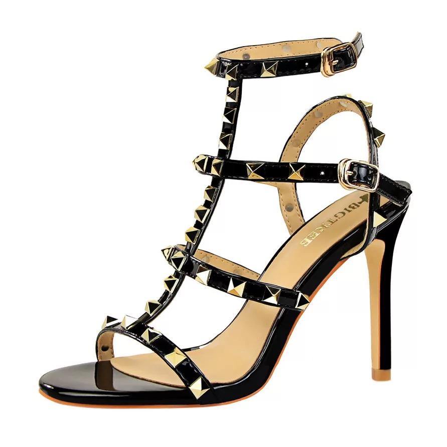 Rivet Sandal Heels - Label Frenesi Fashion