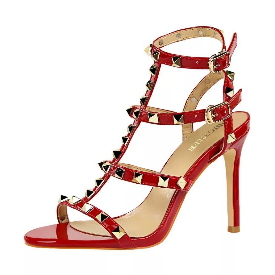 Rivet Sandal Heels - Label Frenesi Fashion