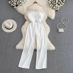 Rosy Feather Jumpsuit - Label Frenesi Fashion