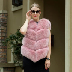 Salena Fur Vest Coat - Label Frenesi Fashion