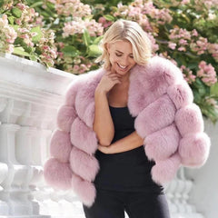 Sasha Faux Fur Coats - Label Frenesi Fashion