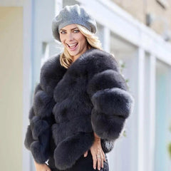 Sasha Faux Fur Coats - Label Frenesi Fashion