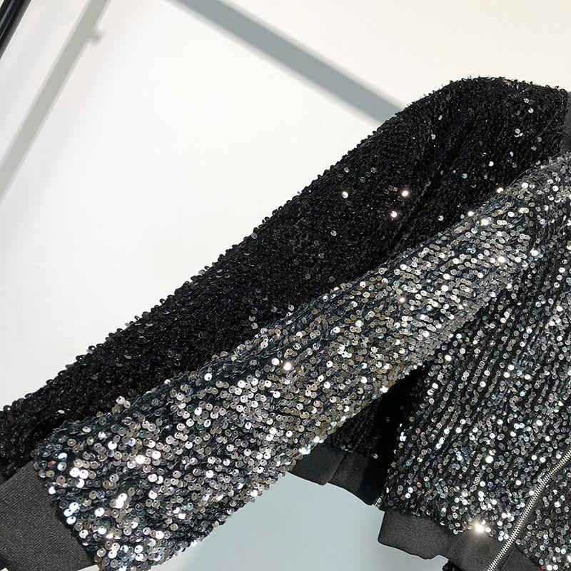 Sequin Bomber Jacket - Label Frenesi Fashion