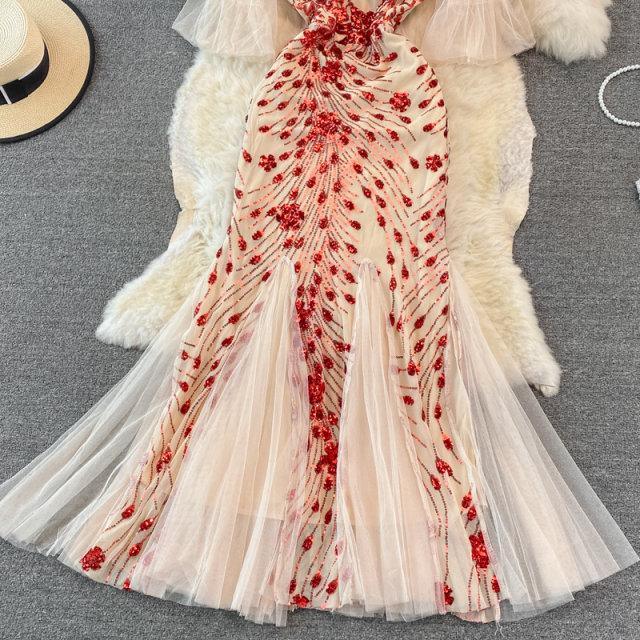 Sequin Mermaid Cocktail Dress - Label Frenesi Fashion