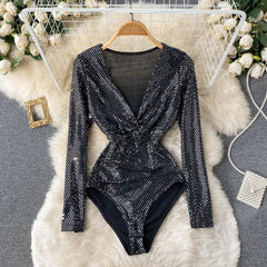 Sequin Party Bodysuit - Label Frenesi Fashion