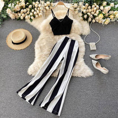 Shelby Striped Pants With Top - Label Frenesi Fashion