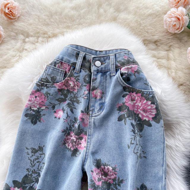 Stella Floral Jeans - Label Frenesi Fashion