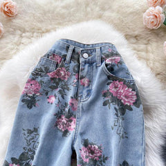 Stella Floral Jeans - Label Frenesi Fashion