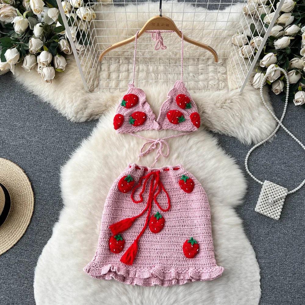 Strawberry Crochet Sets - Label Frenesi Fashion