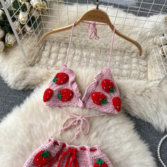 Strawberry Crochet Sets - Label Frenesi Fashion