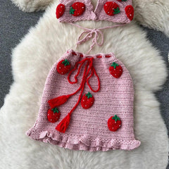 Strawberry Crochet Sets - Label Frenesi Fashion