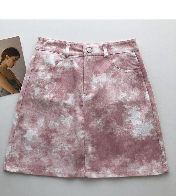 Tie-Dye Denim Skirt - Label Frenesi Fashion